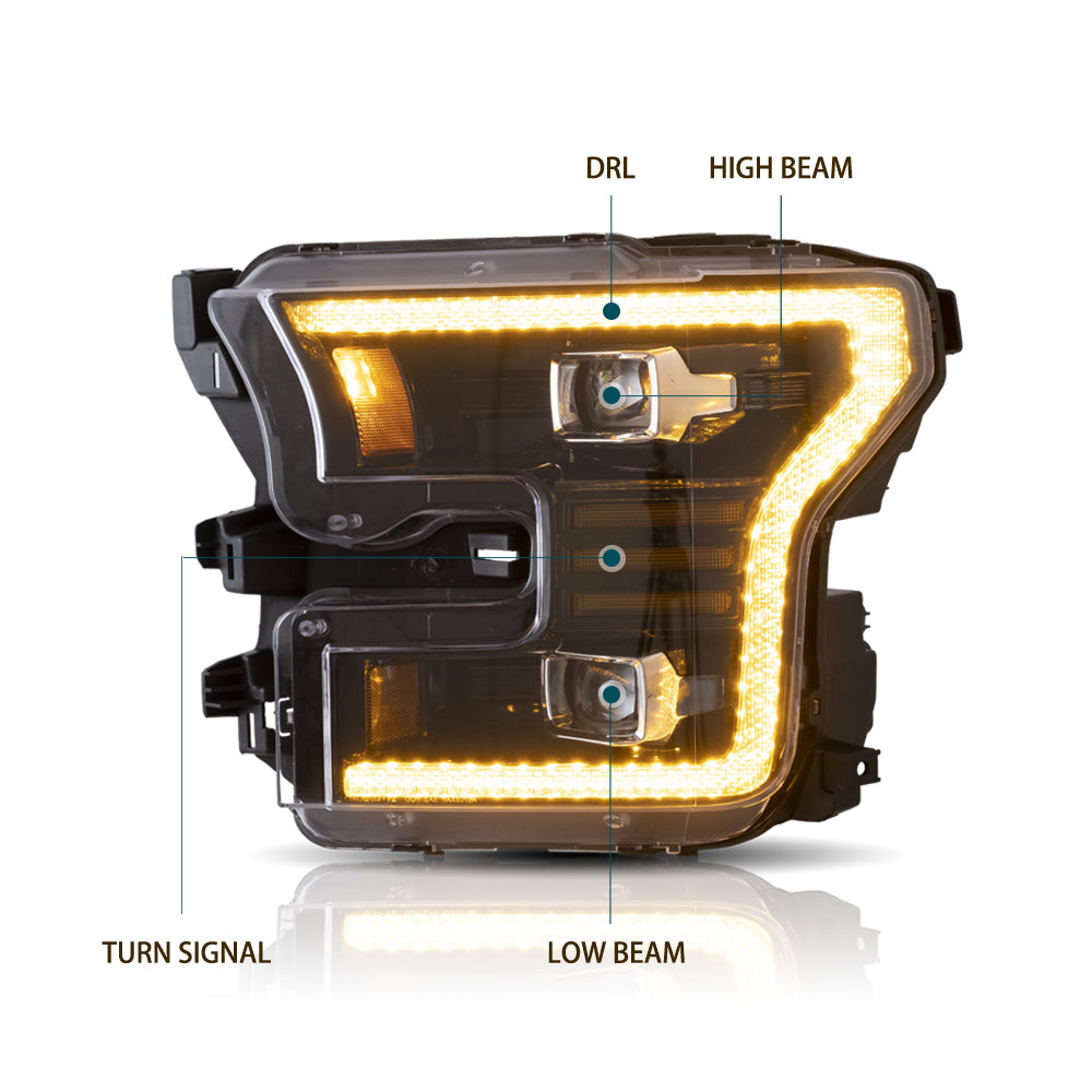 VLAND Carlamp LED strålkastare för Ford F150 2015-2017 - 8