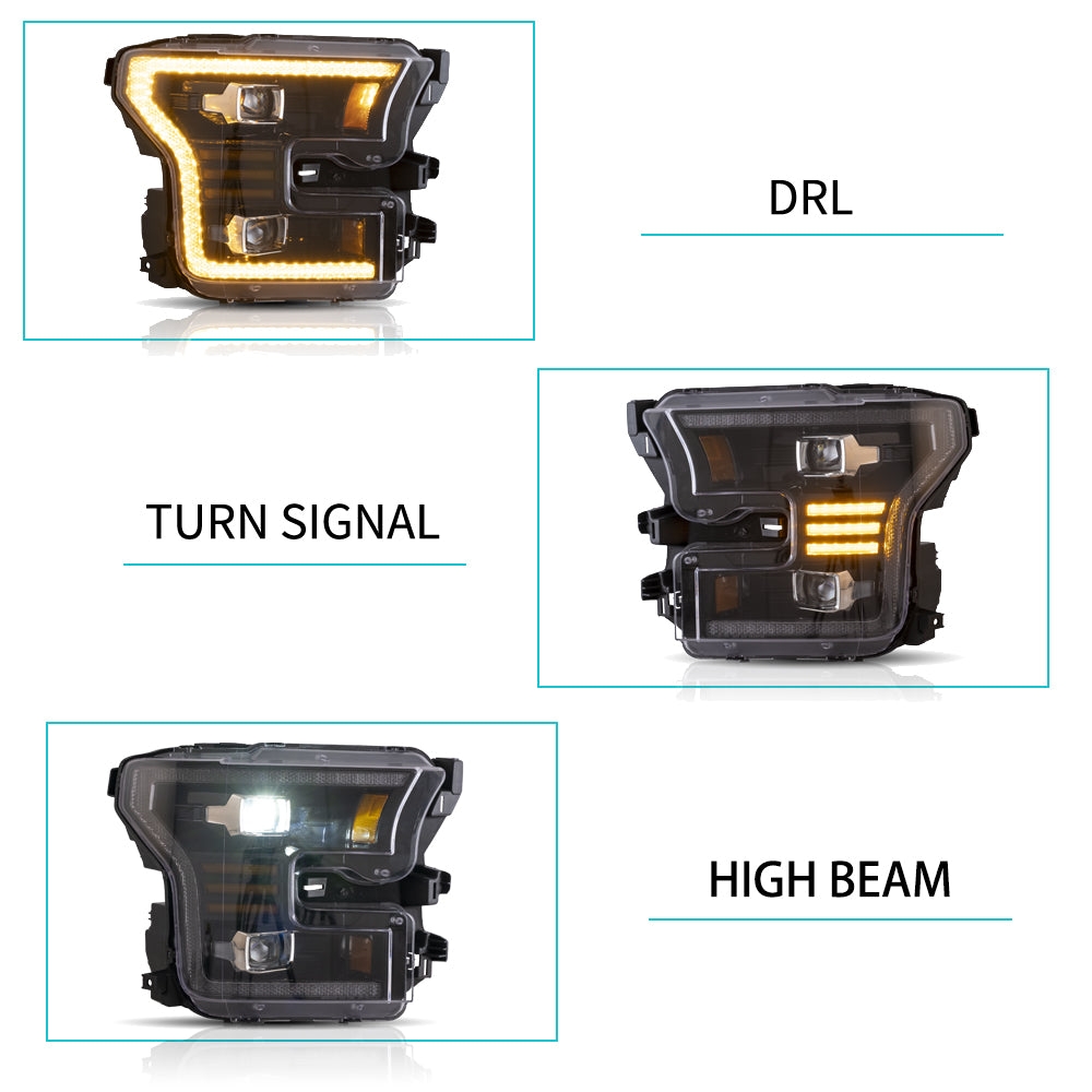 VLAND Carlamp LED strålkastare för Ford F150 2015-2017 - 5