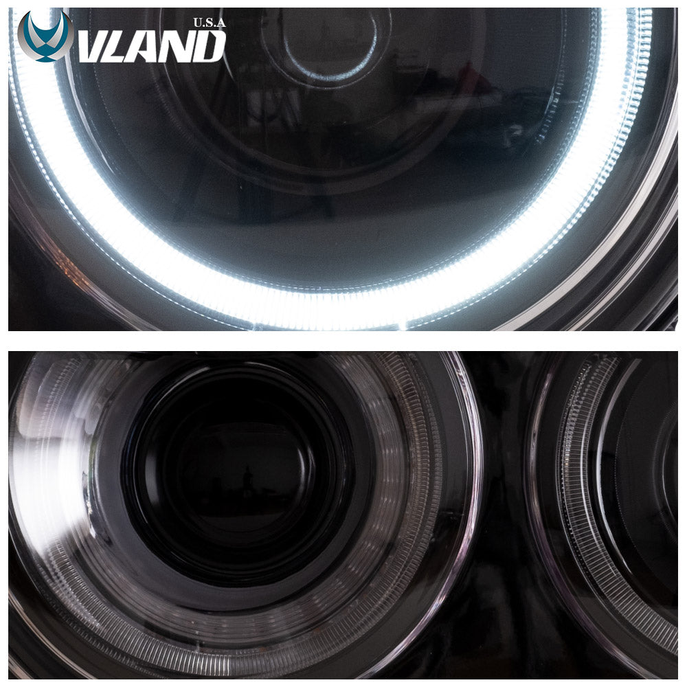 08-14 Dodge Challenger Vland RGB Style Dual Beam Projector strålkastare Black - 9