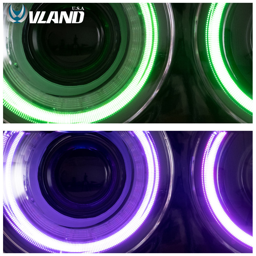 08-14 Dodge Challenger Vland RGB Style Dual Beam Projector strålkastare Black - 8