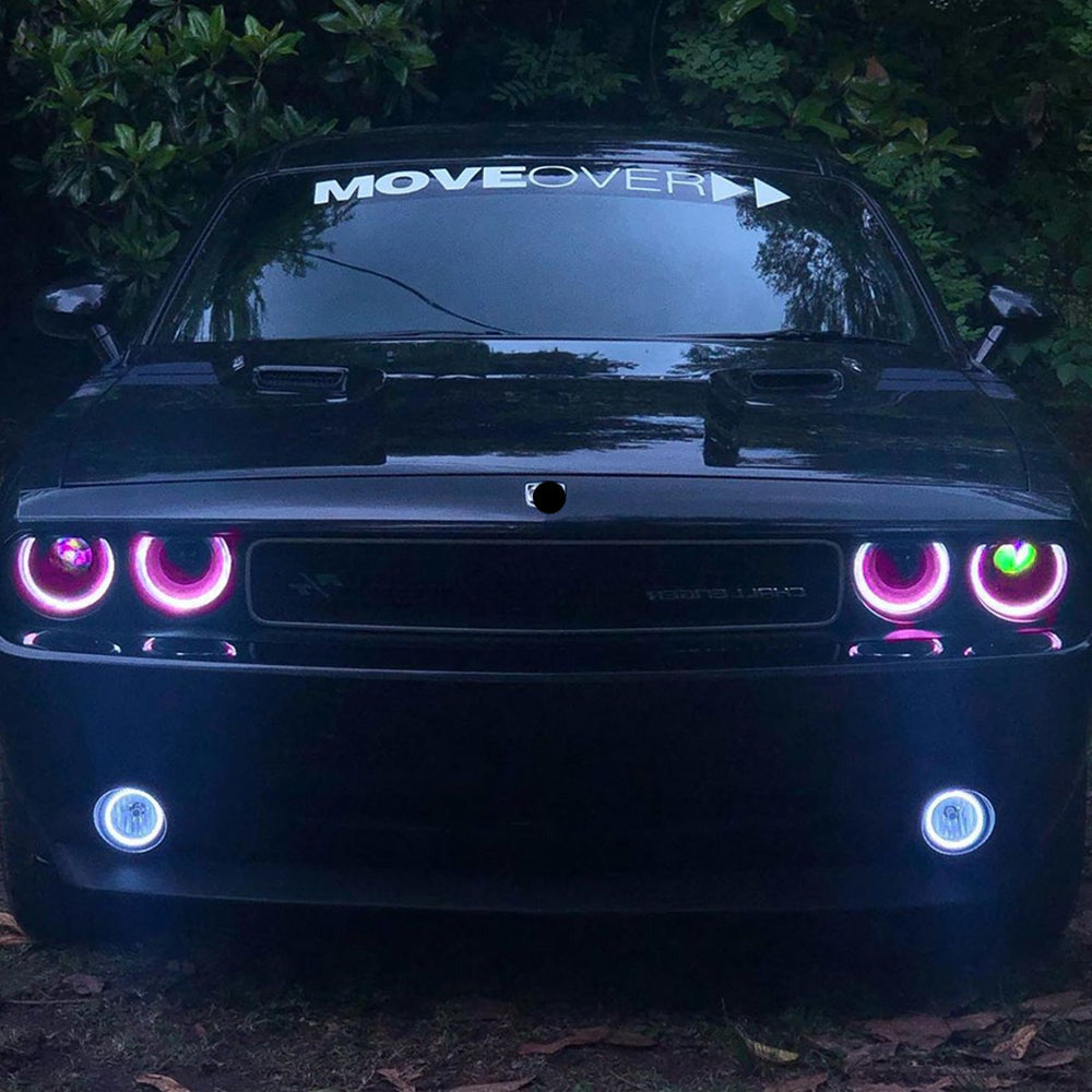 08-14 Dodge Challenger Vland RGB Style Dual Beam Projector strålkastare Black - 6