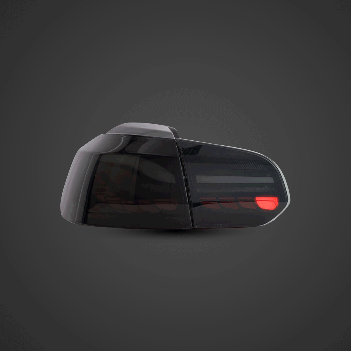 08-14 VW Golf Mk6 Hatchback Vland II OLED Aftermarket bakljus med Dragon Scale Effect - 2