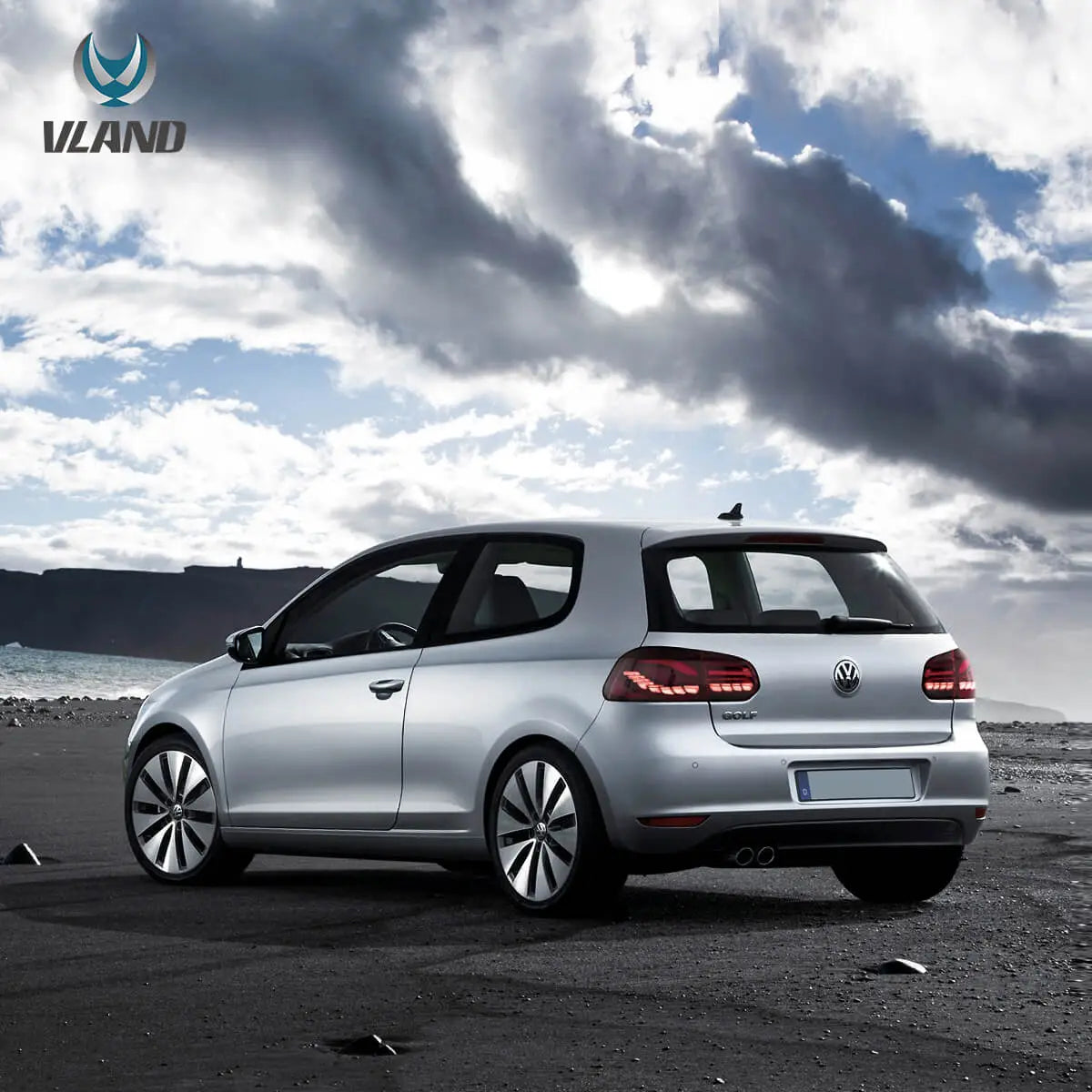 08-14 VW Golf Mk6 Hatchback Vland II OLED Aftermarket bakljus med Dragon Scale Effect - 9
