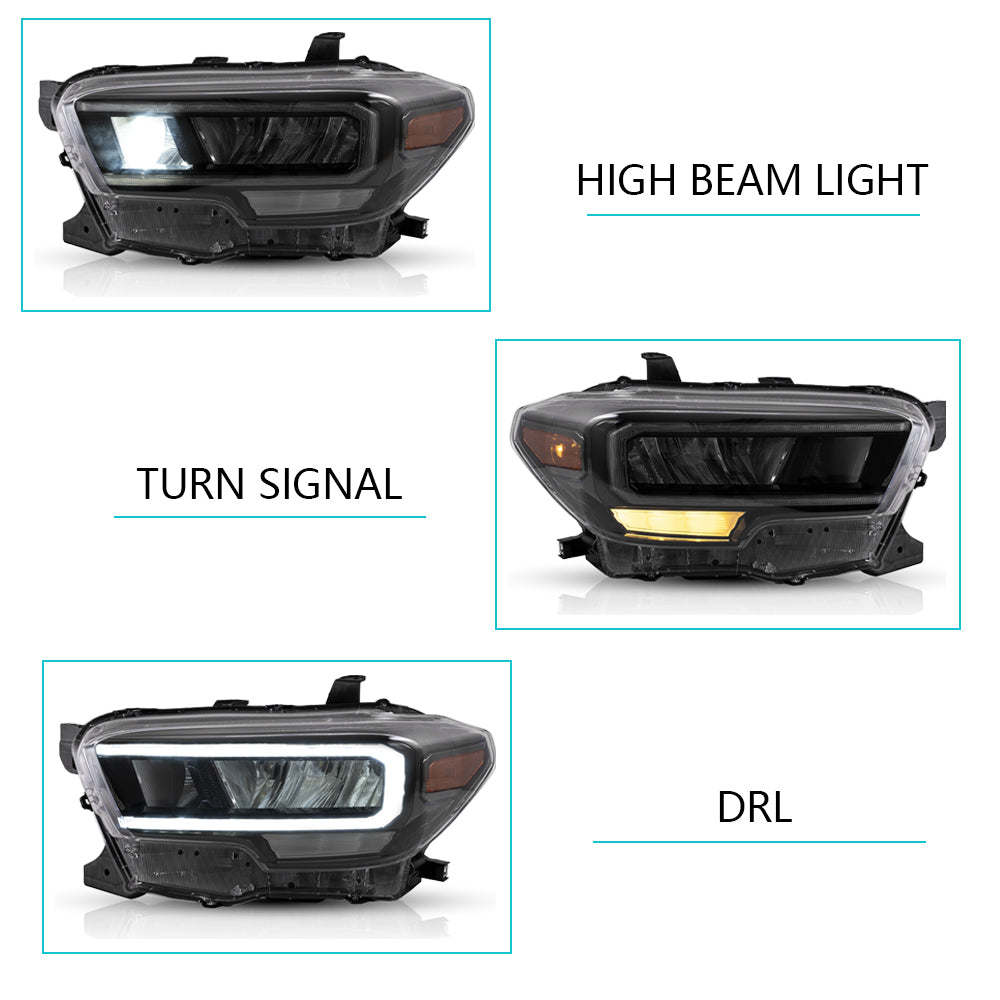 VLAND Carlamp Matrix Projector and Full LED strålkastare för Toyota Tacoma 2016-UP - 6