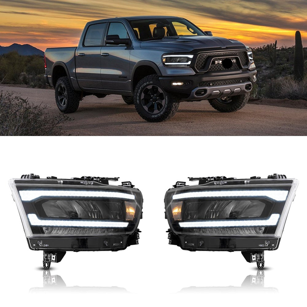 19-24 Dodge Ram 1500 femte generationen (DT) VLAND LED reflektorutförande strålkastare [E-märkt]