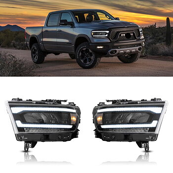 19-24 Dodge Ram 1500 femte generationen (DT) VLAND LED reflektorutförande strålkastare [E-märkt]