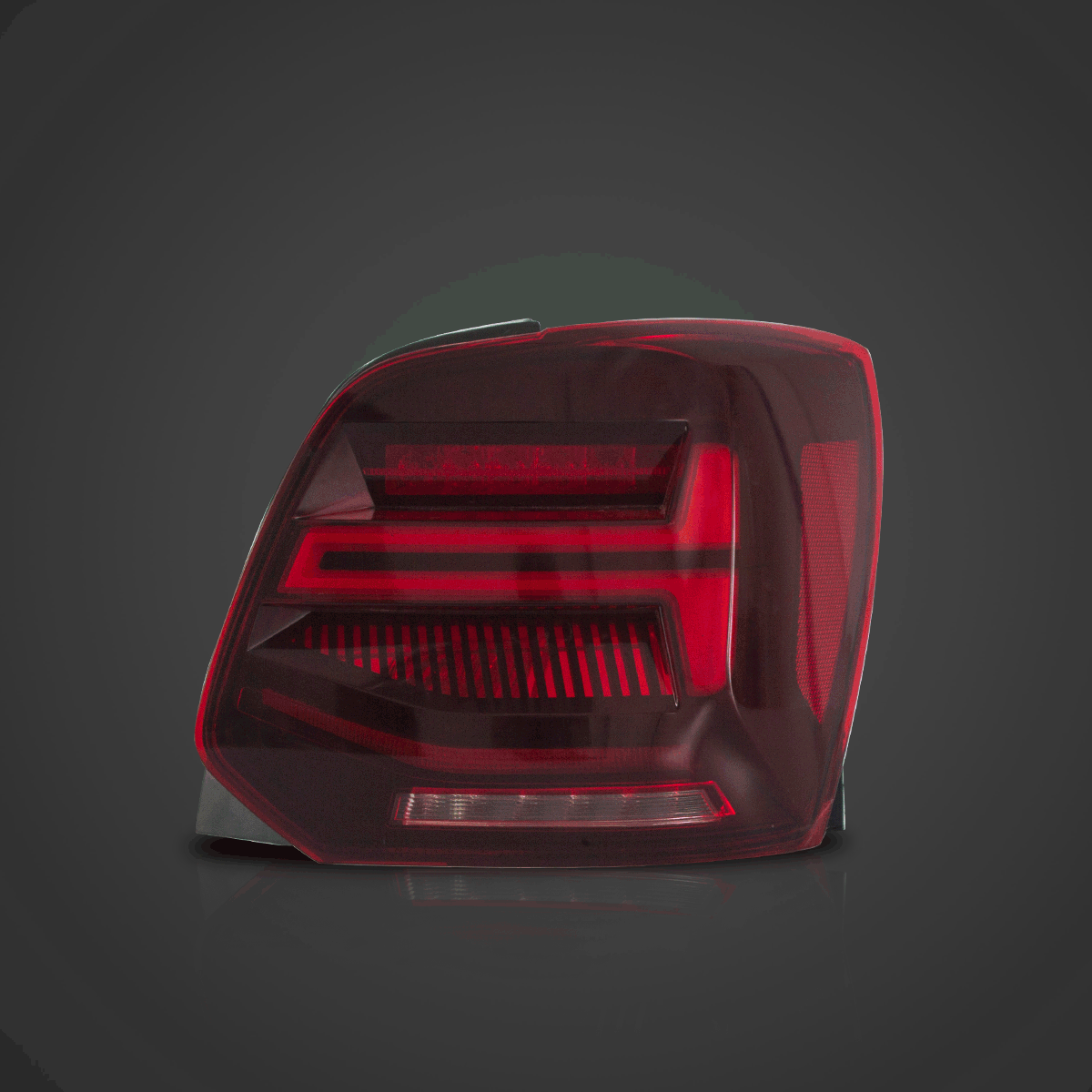 09-17 VW Polo MK5 Vland LED Aftermarket bakljus med sekventiell blinkers [E-mark] - 5