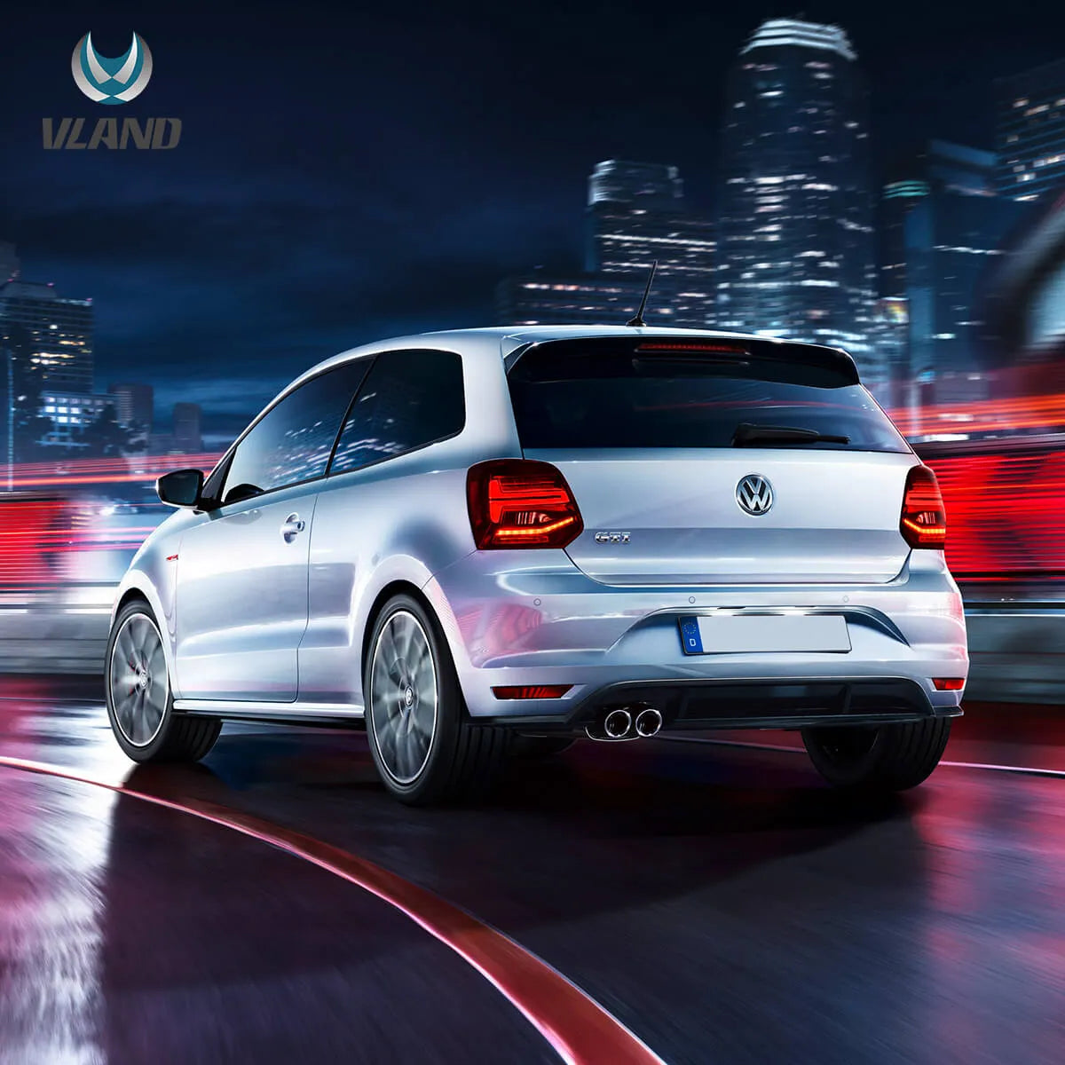 09-17 VW Polo MK5 Vland LED Aftermarket bakljus med sekventiell blinkers [E-mark] - 10