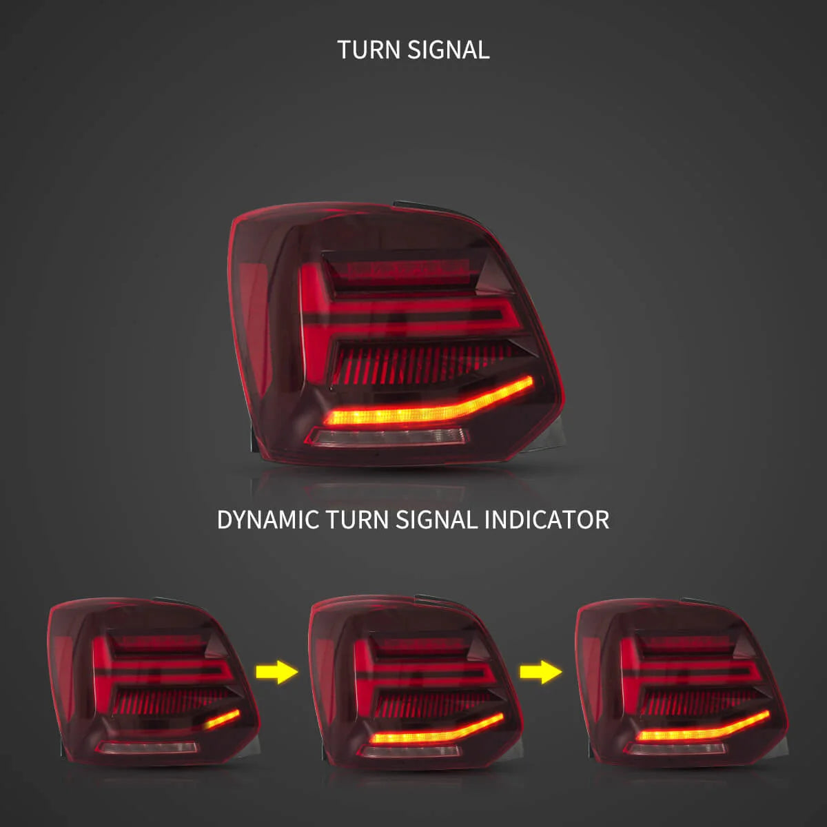 09-17 VW Polo MK5 Vland LED Aftermarket bakljus med sekventiell blinkers [E-mark] - 7
