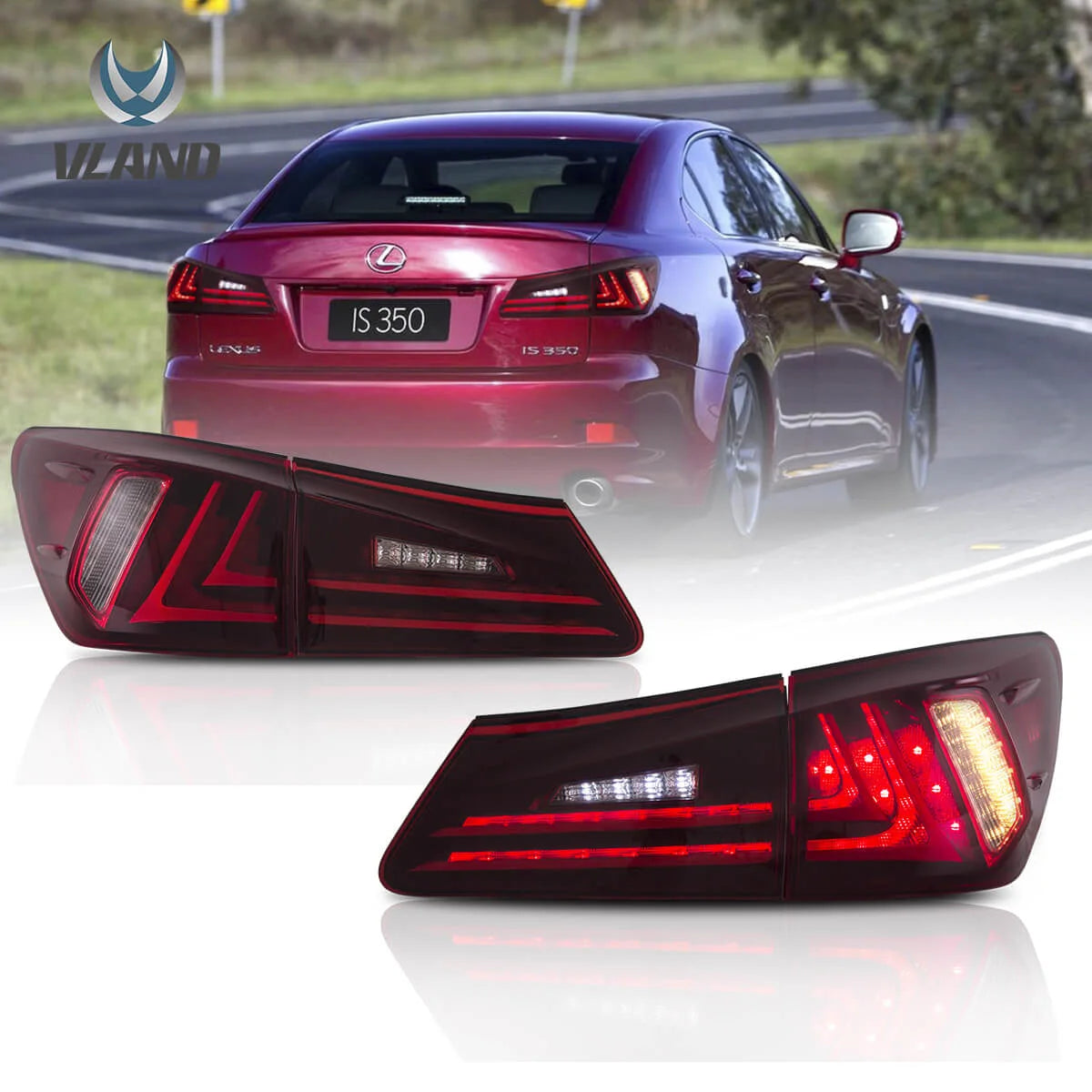 VLAND Carlamp LED bakljus för Lexus 2006-2012 IS250 IS350 ISF - 3