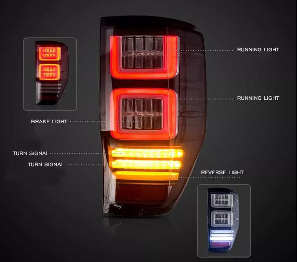 12-22 Ford Ranger(T6/P375) VLAND LED bakljus med sekventiell blinkers (passar inte för US modeller) - 3