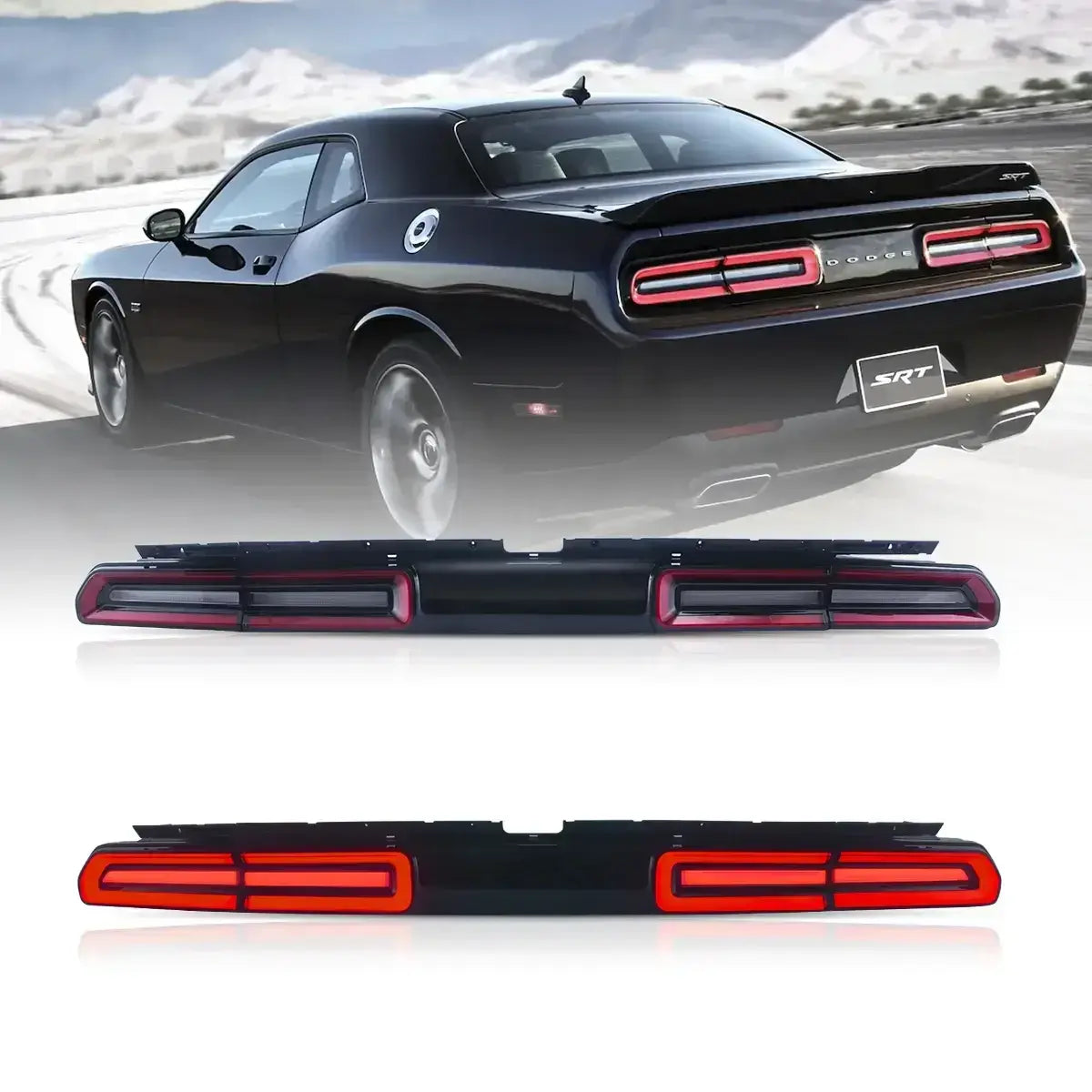 08-14 Dodge Challenger 3th Gen (LC) Pre-Facelift Vland bakljus med Amber sekventiell blinkers - 5