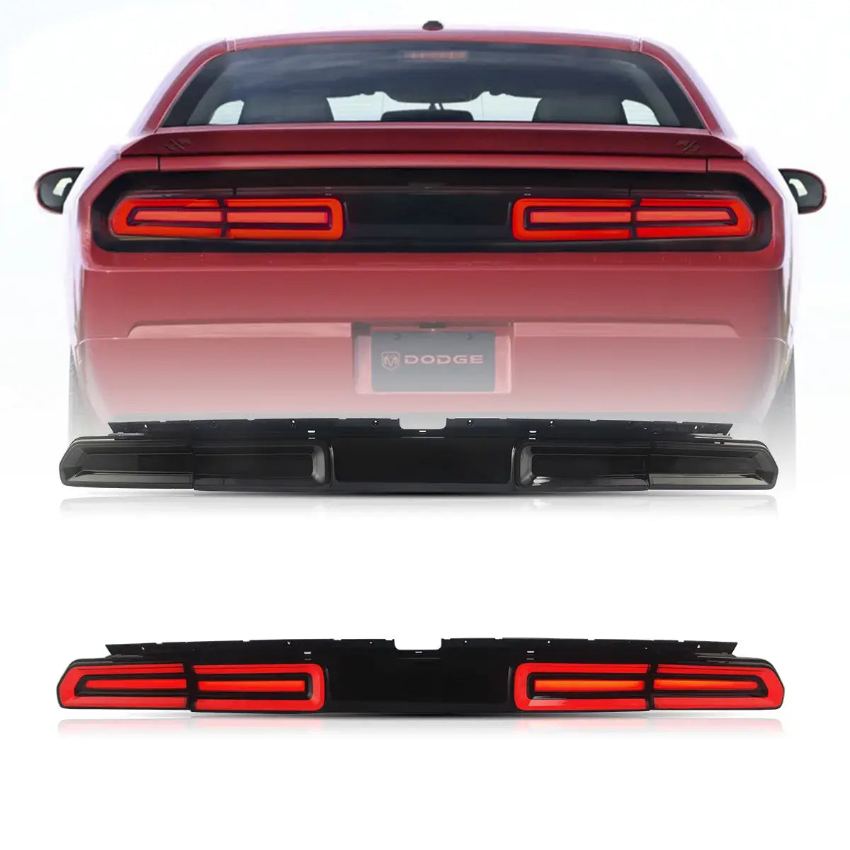 08-14 Dodge Challenger 3th Gen (LC) Pre-Facelift Vland bakljus med Amber sekventiell blinkers