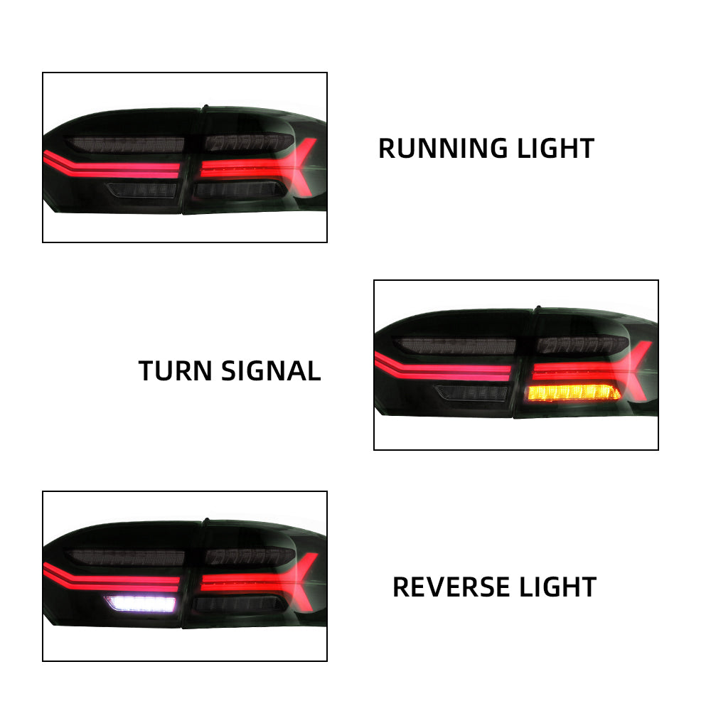 11-14 VW Jetta MK6 Vland LED Aftermarket bakljus med sekventiell blinkers [E-mark] - 10