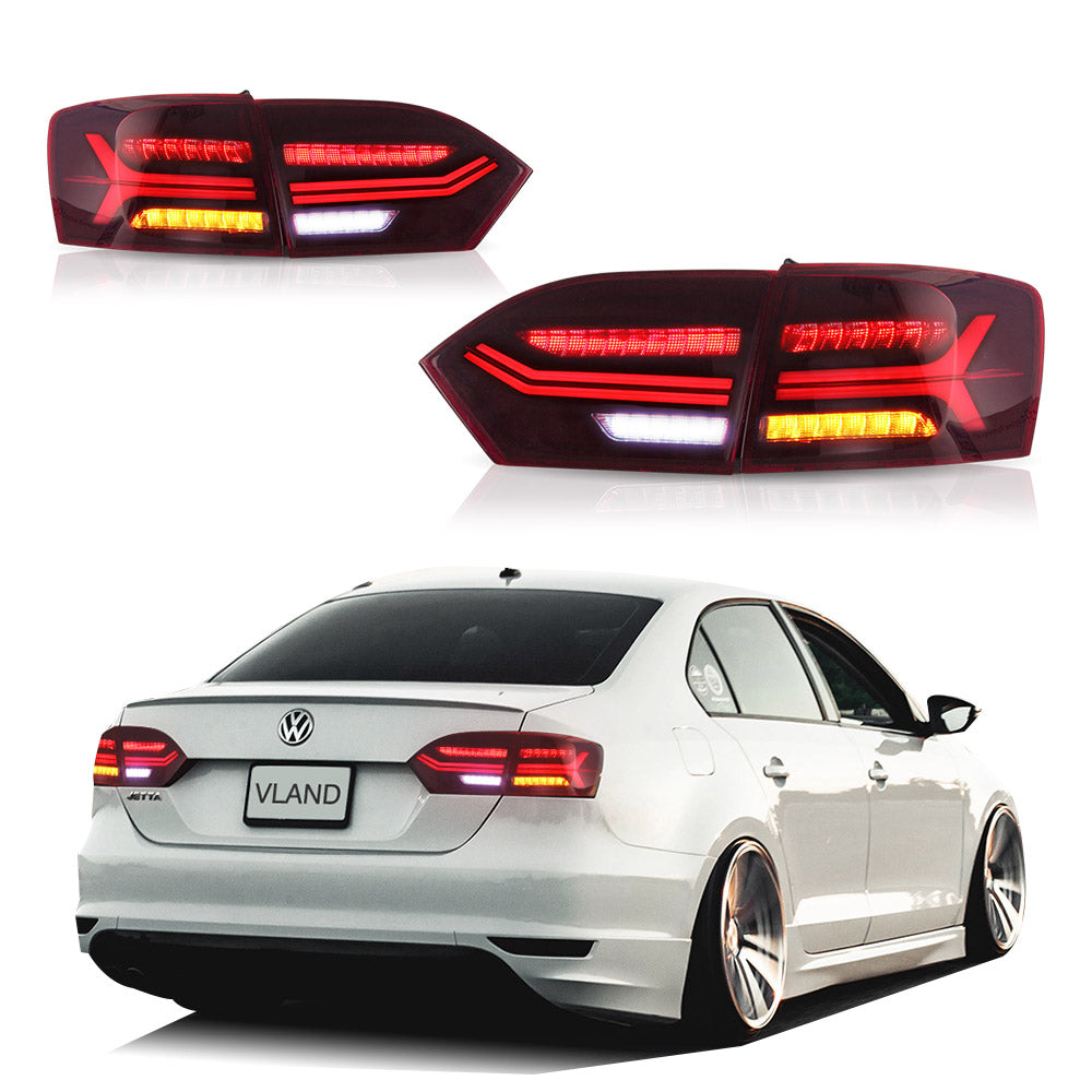 11-14 VW Jetta MK6 Vland LED Aftermarket bakljus med sekventiell blinkers [E-mark] - 5