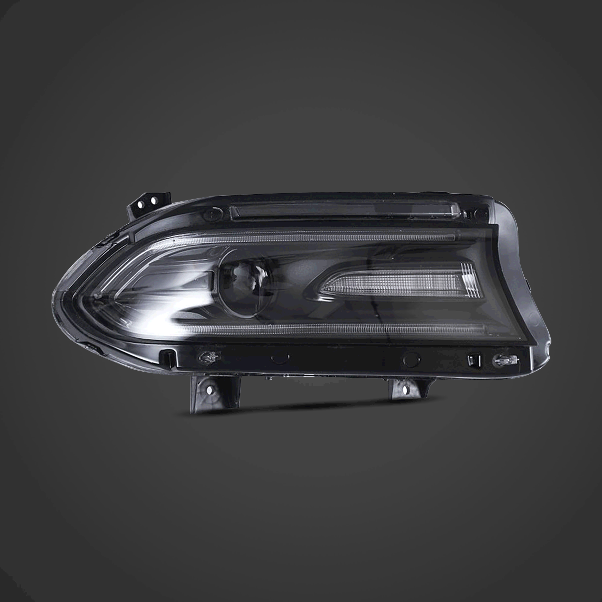 15-23 Dodge Charger Vland Dual Beam Projector strålkastare Black - 2