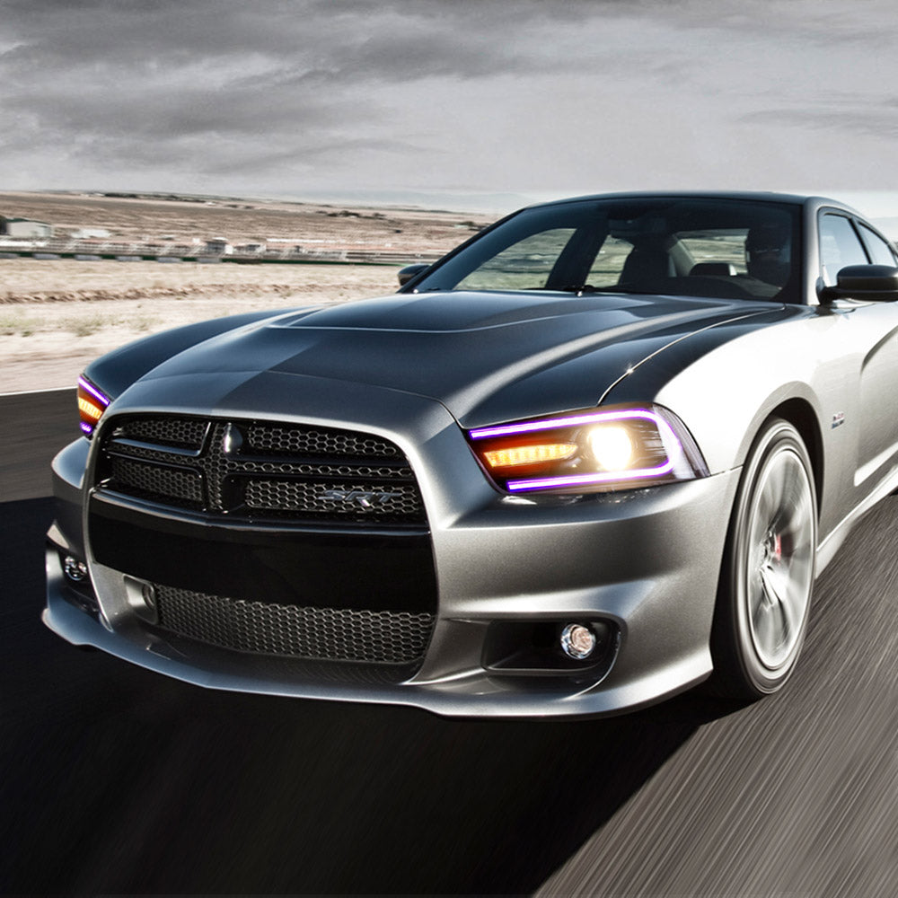 VLAND Carlamp Led strålkastare Compatible med Dodge Charger 2011-2014 (RHD and LHD Versions) - 10