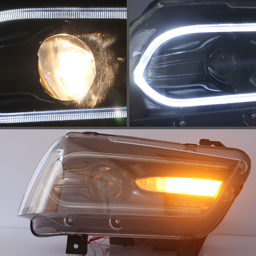 VLAND Carlamp Led strålkastare Compatible med Dodge Charger 2011-2014 (RHD and LHD Versions) - 13