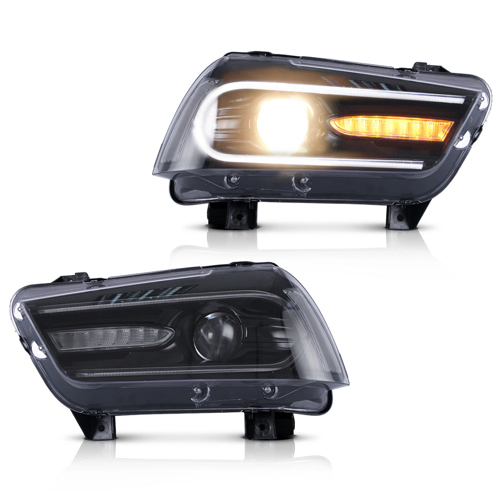 VLAND Carlamp Led strålkastare Compatible med Dodge Charger 2011-2014 (RHD and LHD Versions) - 3