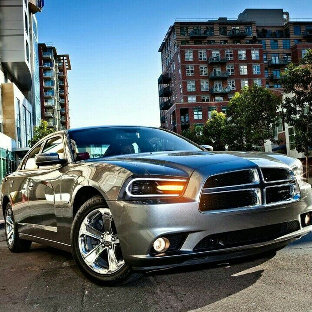 VLAND Carlamp Led strålkastare Compatible med Dodge Charger 2011-2014 (RHD and LHD Versions) - 5