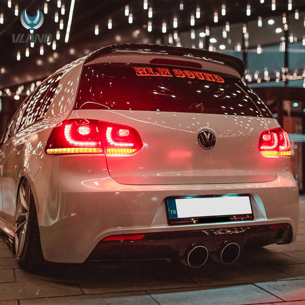 08-12 VW Golf Mk6 Vland LED Aftermarket bakljus med Amber sekventiell blinkers [E-mark] - 10