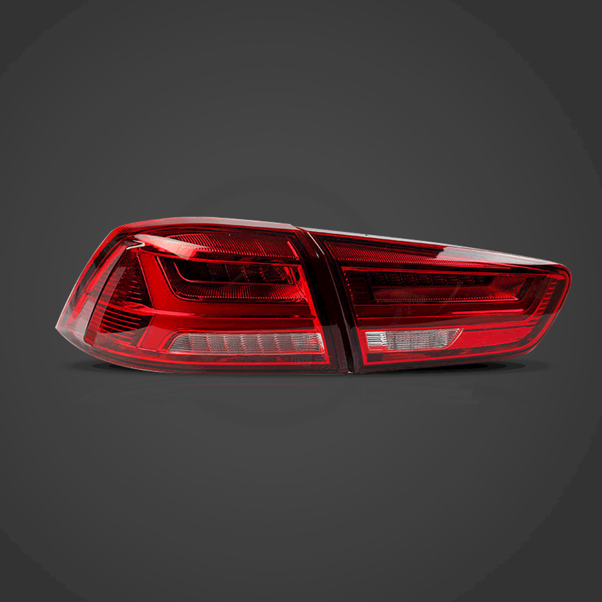 08-17 Mitsubishi Lancer & EVO X Vland LED bakljus med sekventiell blinkers - 6