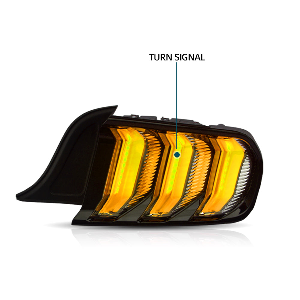 15-23 Ford Mustang 6th Gen (S550) Vland LED bakljus med 5 modes sekventiell blinkers [E-mark] - 3