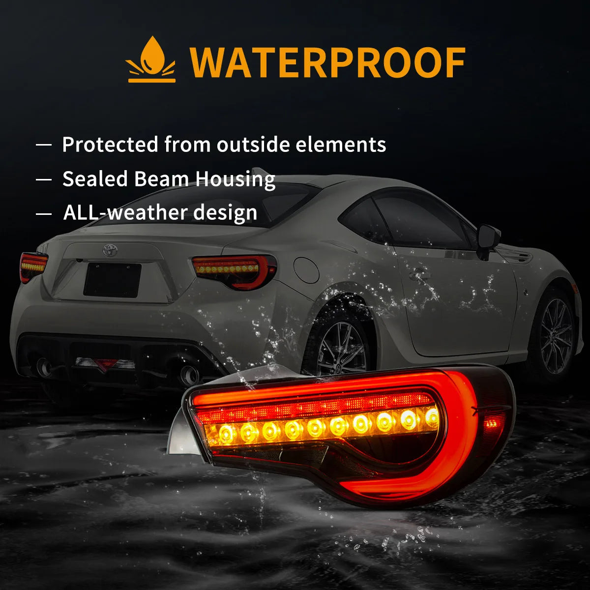 12-20 Toyota 86 GT86 13-20 Subaru BRZ 13-20 Scion FR-S Full LED bakljus w/ Sequential Indicators Turn-Vland - 12