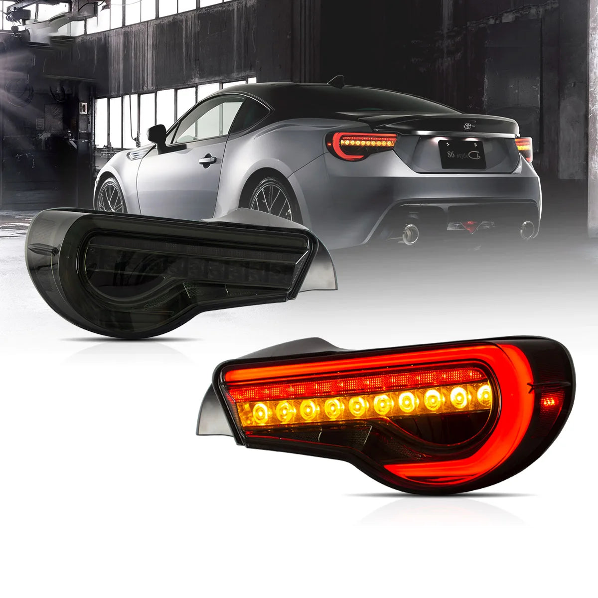 12-20 Toyota 86 GT86 13-20 Subaru BRZ 13-20 Scion FR-S Full LED bakljus w/ Sequential Indicators Turn-Vland