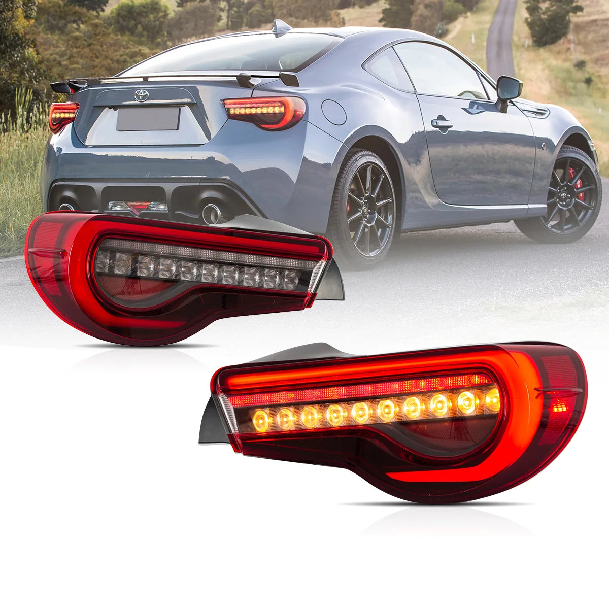 12-20 Toyota 86 GT86 13-20 Subaru BRZ 13-20 Scion FR-S Full LED bakljus w/ Sequential Indicators Turn-Vland - 5