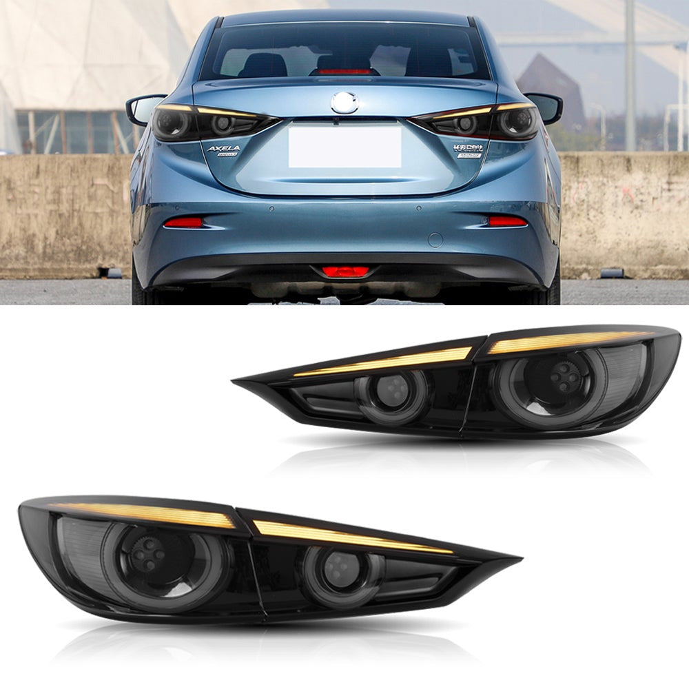 VLAND Carlamp Full LED bakljus för Mazda 3 Axela Sedan 2014-2018 (sekventiell blinkerss w/ Dynamic Welcome Lighting) - 8