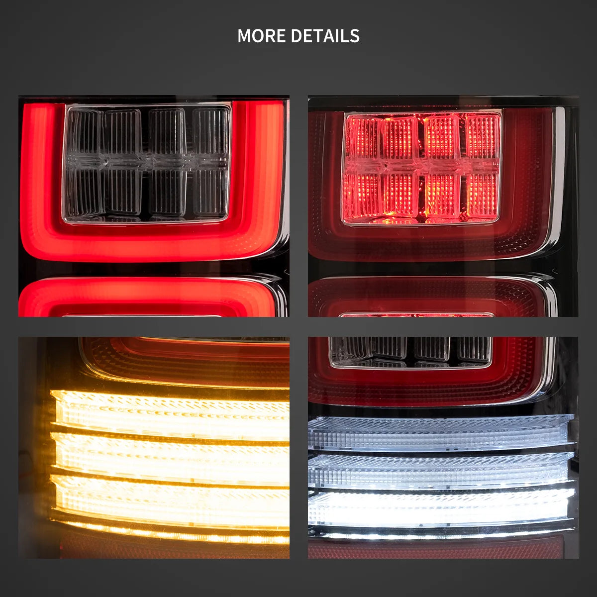 15-20 Ford F150 13th Gen Vland LED bakljus med Amber sekventiell blinkers [E-mark] - 9