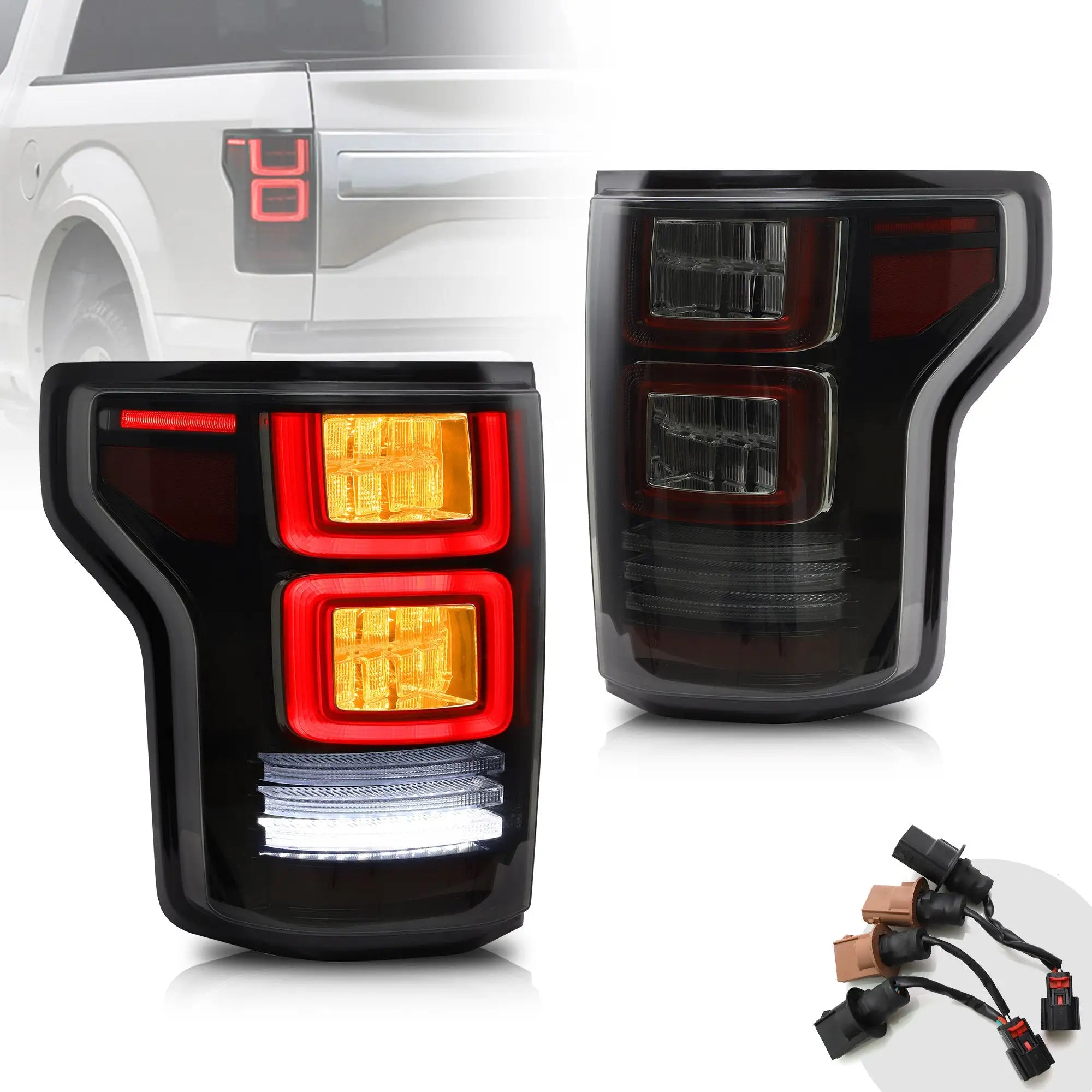 15-20 Ford F150 13th Gen Vland LED bakljus med Amber sekventiell blinkers [E-mark] - 5