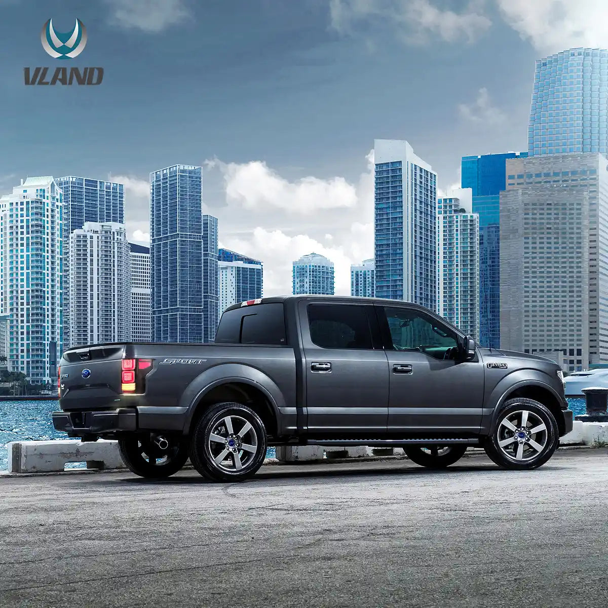 15-20 Ford F150 13th Gen Vland LED bakljus med Amber sekventiell blinkers [E-mark] - 8