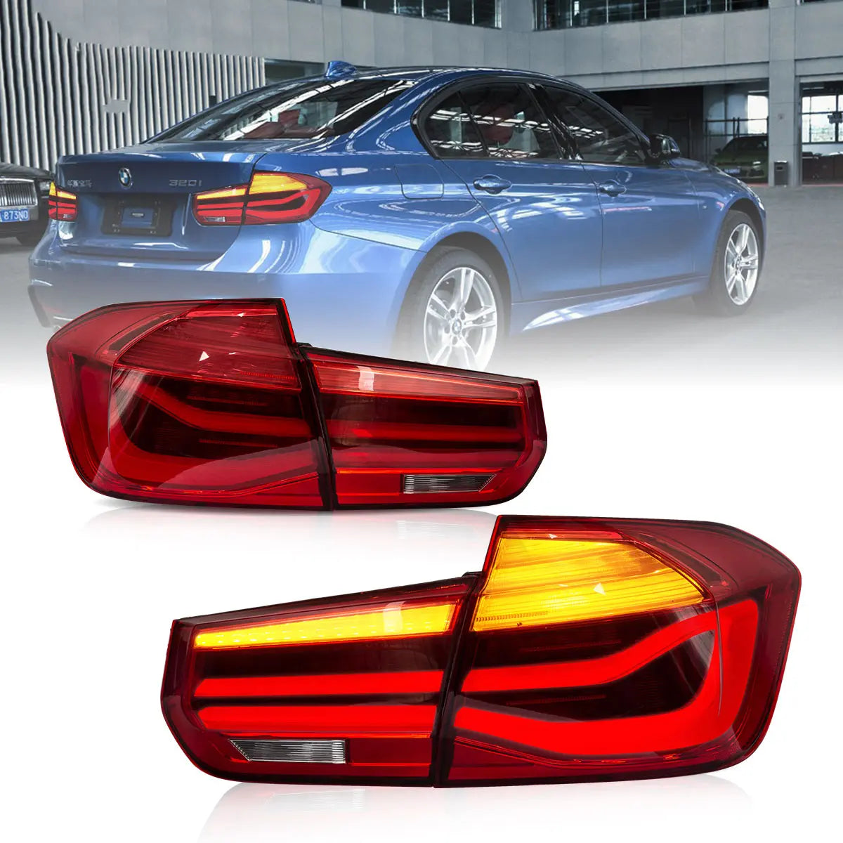 2012-2018 BMW F30 F80 M3 3-serie VLAND LED bakljus med sekventiell blinkers [E-märkt] - 4