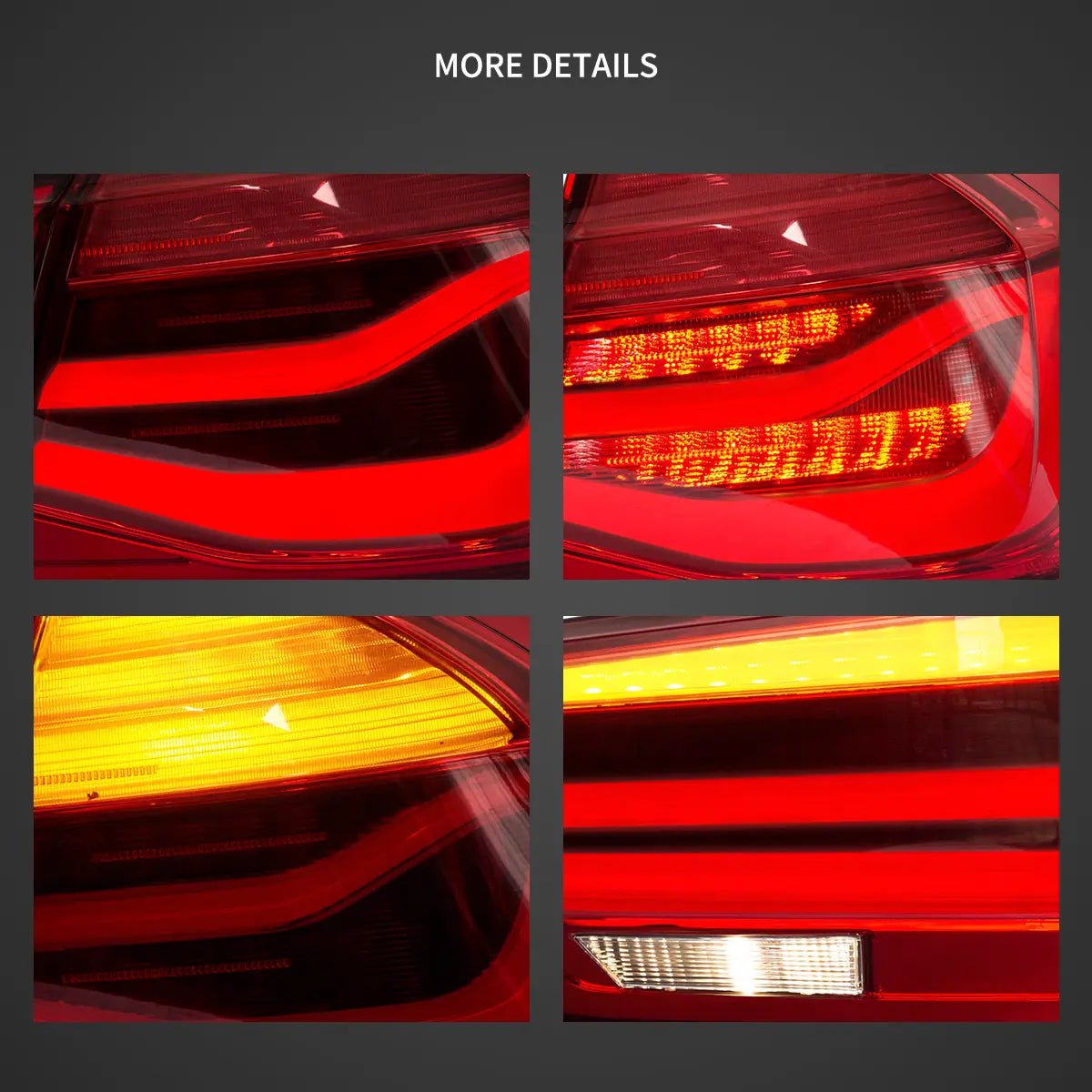 2012-2018 BMW F30 F80 M3 3-serie VLAND LED bakljus med sekventiell blinkers [E-märkt] - 6