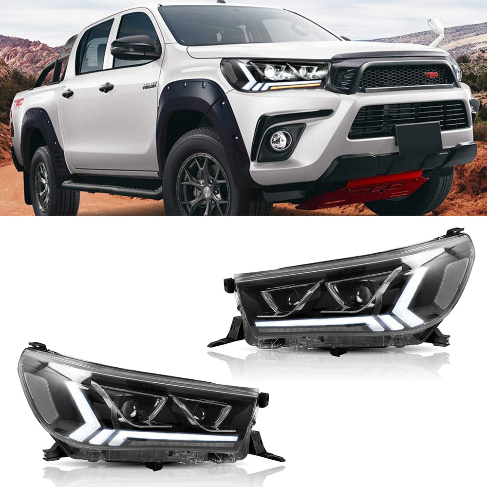 VLAND LED strålkastare för Toyota Hilux Vigo Revo 2015-2020