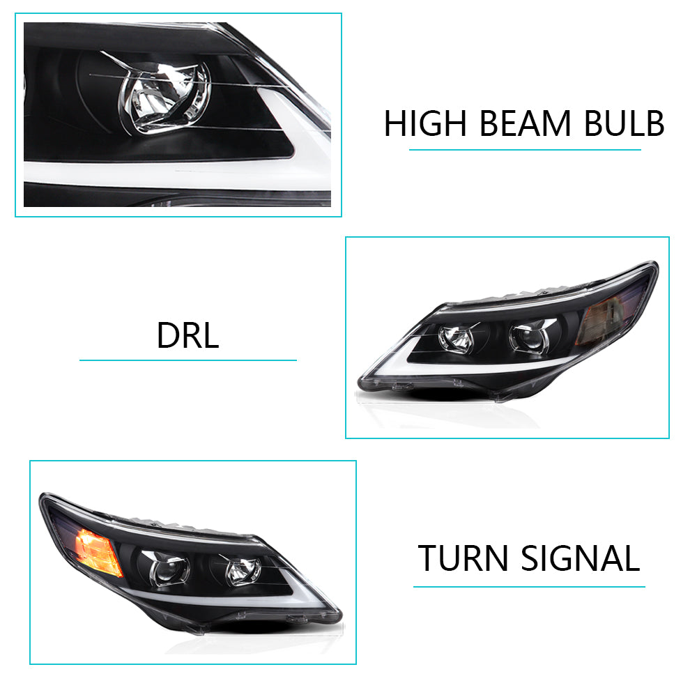 VLAND Carlamp Projector strålkastare för Toyota Camry 2012-2014（Fit för American Models） - 9
