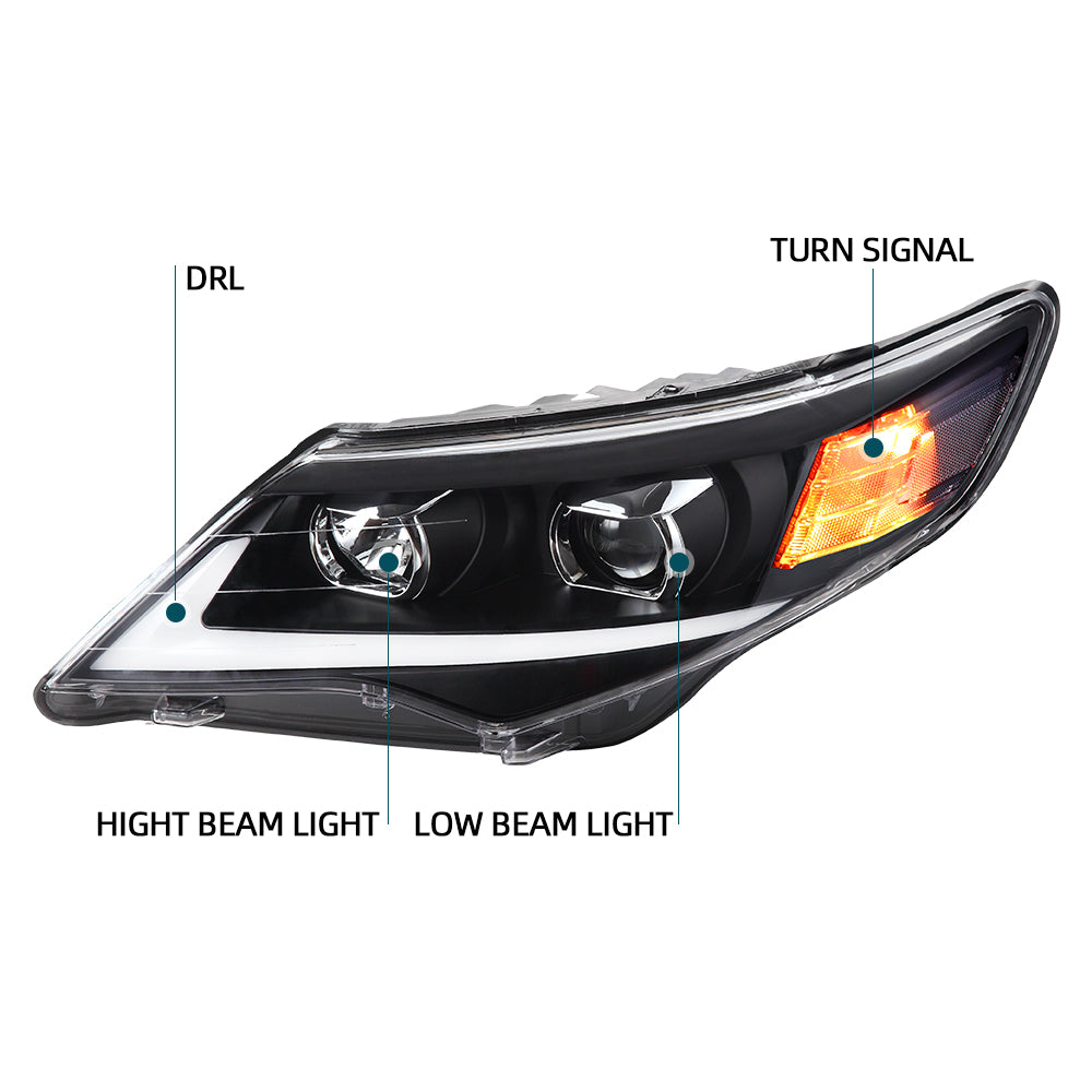 VLAND Carlamp Projector strålkastare för Toyota Camry 2012-2014（Fit för American Models） - 6