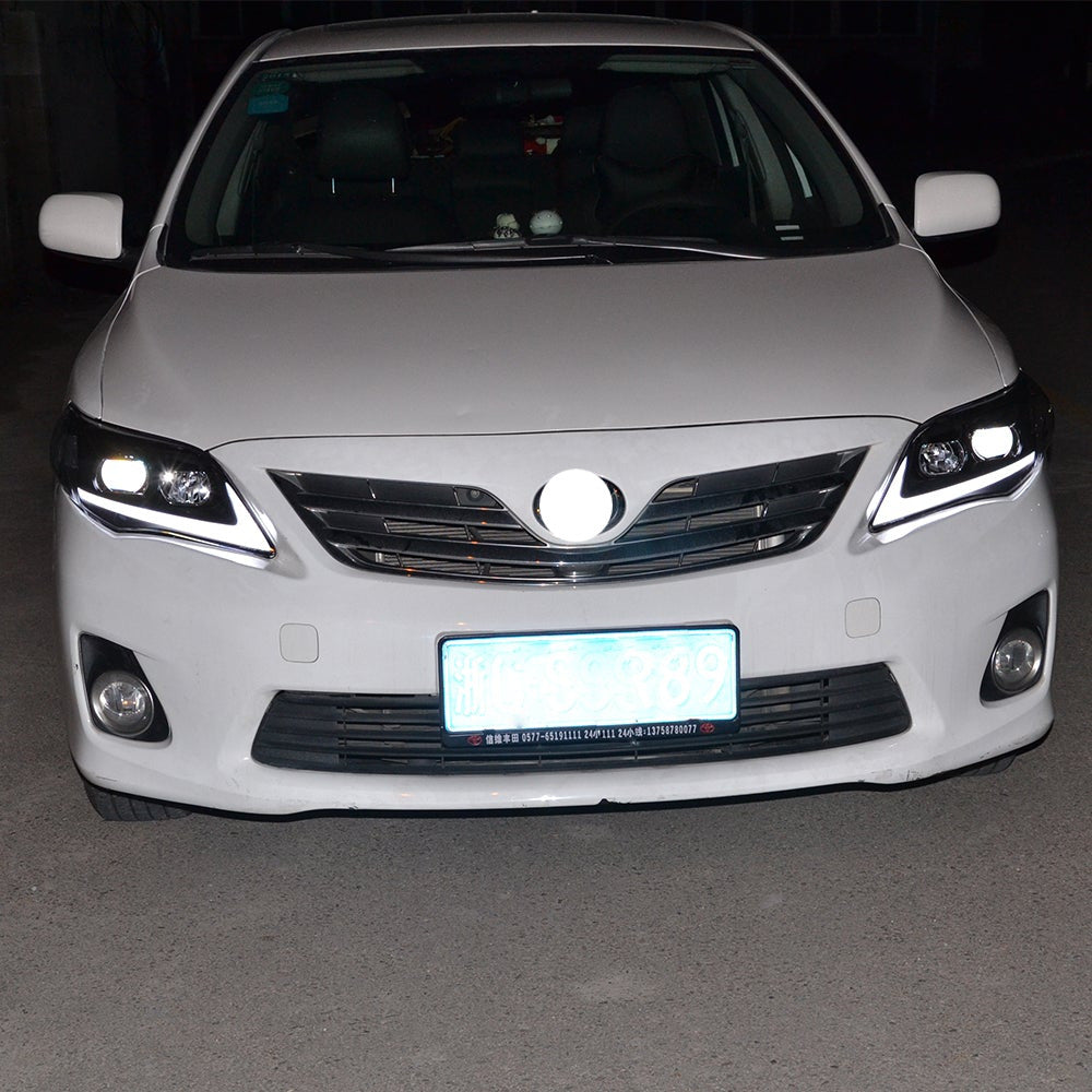 VLAND Carlamp LED strålkastare för Toyota Corolla 2011 2012 2013 (Bulbs are not included) - 8
