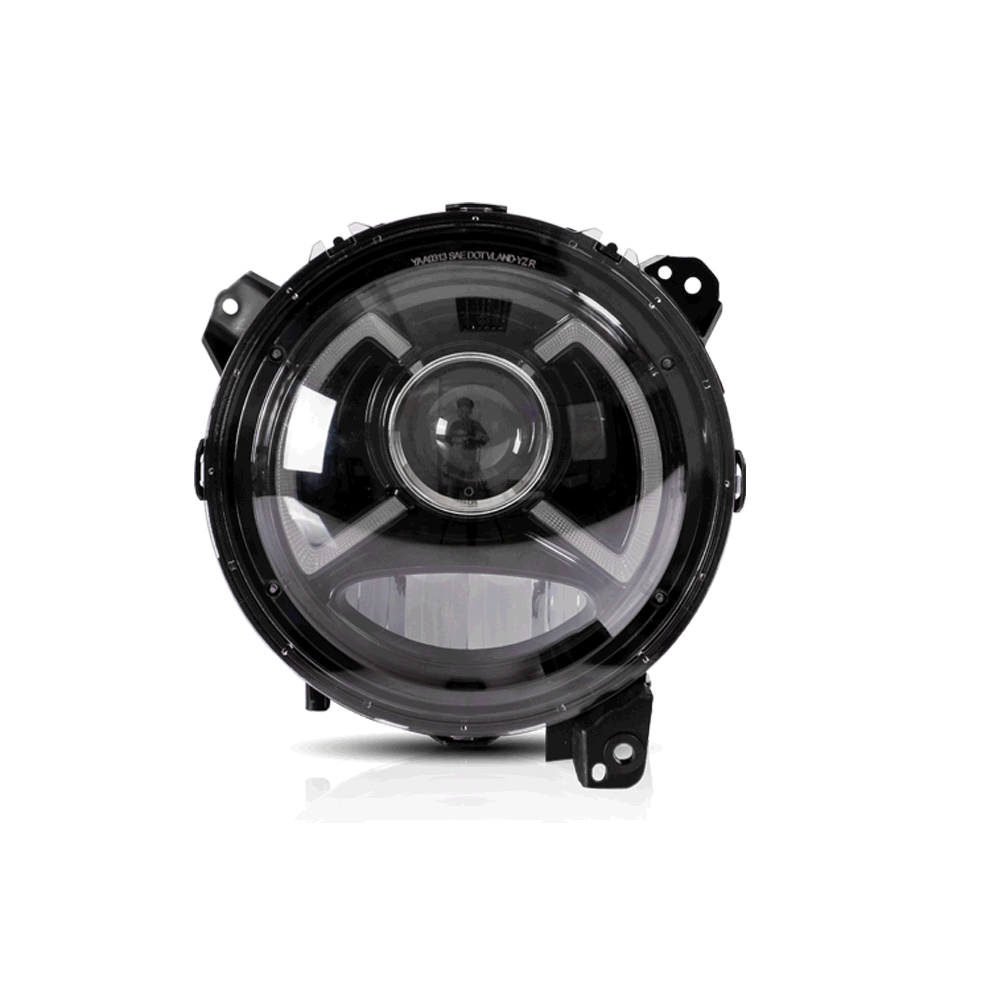 VLAND Jeep Wrangler 2018 och framåt Full-LED dubbelljus projektor strålkastare med blå DRL - 2