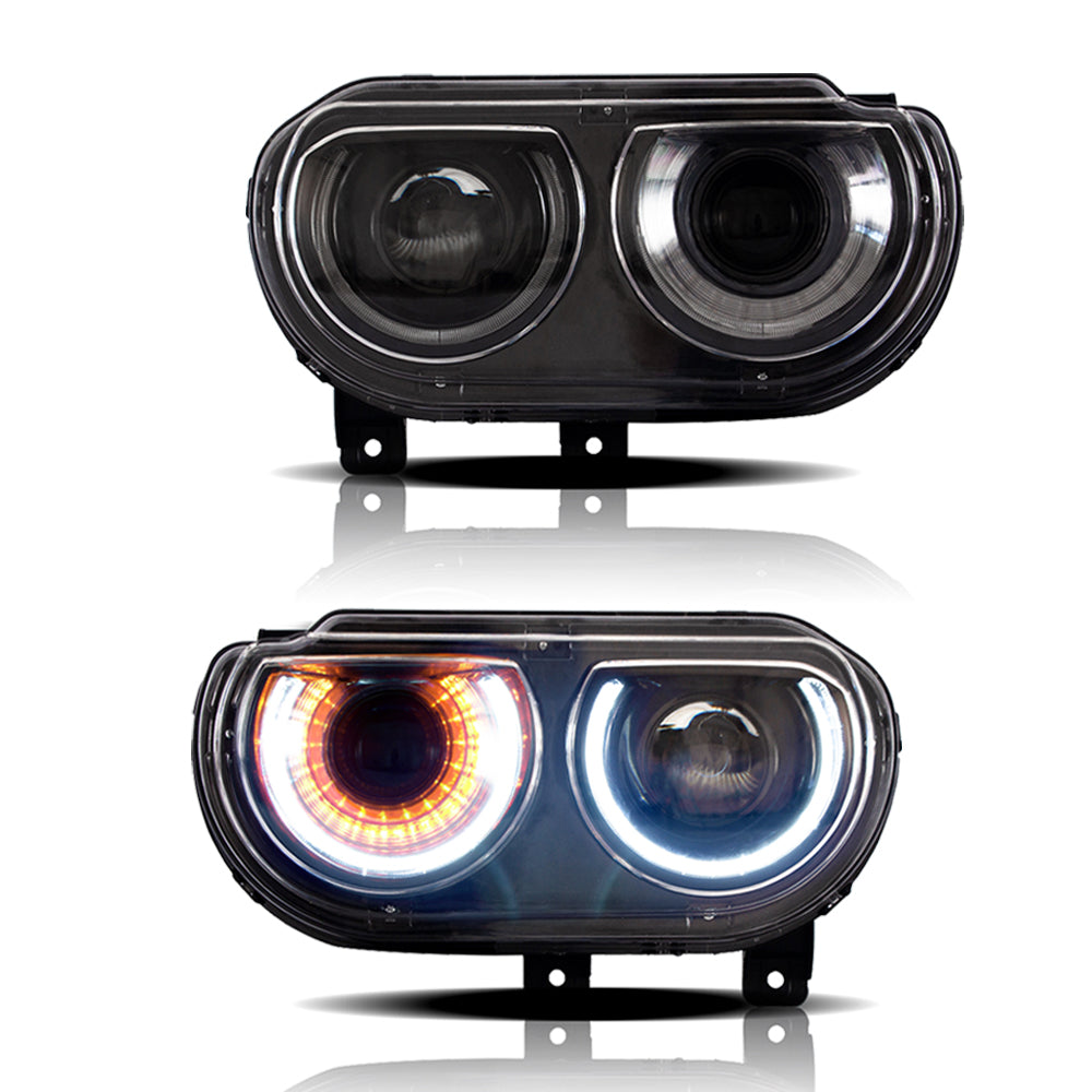 08-14 Dodge Challenger 3th Gen Vland LED strålkastare - 3