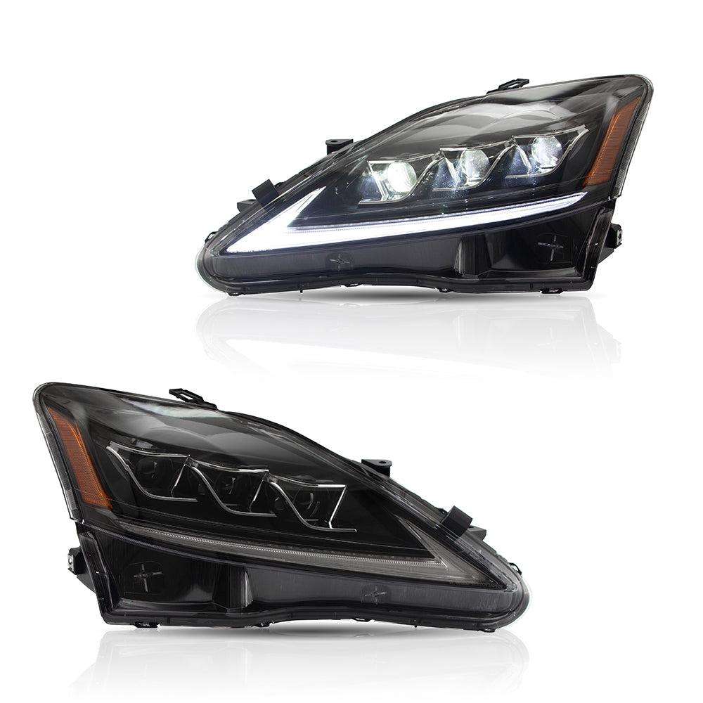 2006-2014 Lexus IS250 IS350 IS F VLAND strålkastare + LED bakljus Set Kits - 7