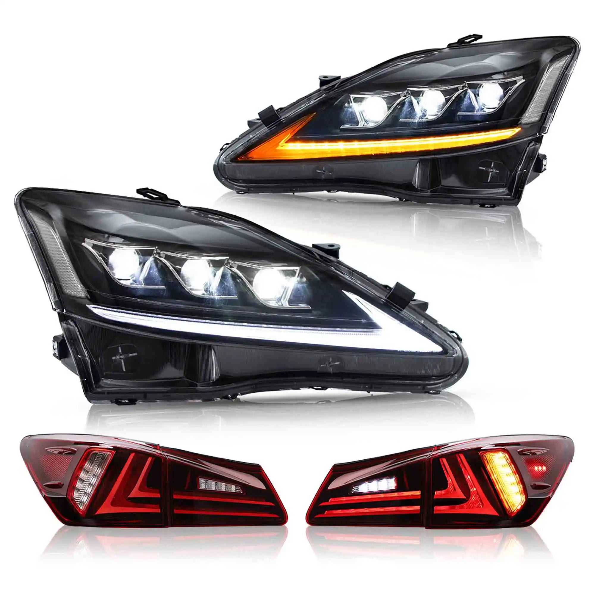 2006-2014 Lexus IS250 IS350 IS F VLAND strålkastare + LED bakljus Set Kits - 3