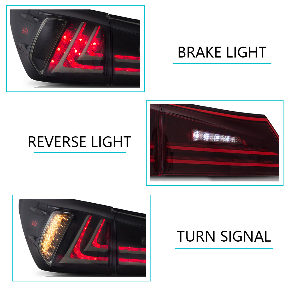 2006-2014 Lexus IS250 IS350 IS F VLAND strålkastare + LED bakljus Set Kits - 15