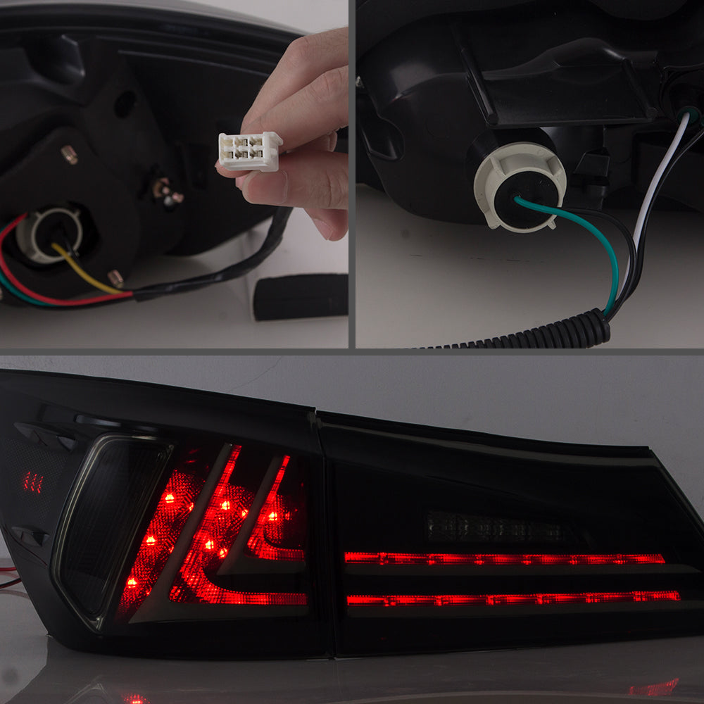 2006-2014 Lexus IS250 IS350 IS F VLAND strålkastare + LED bakljus Set Kits - 14
