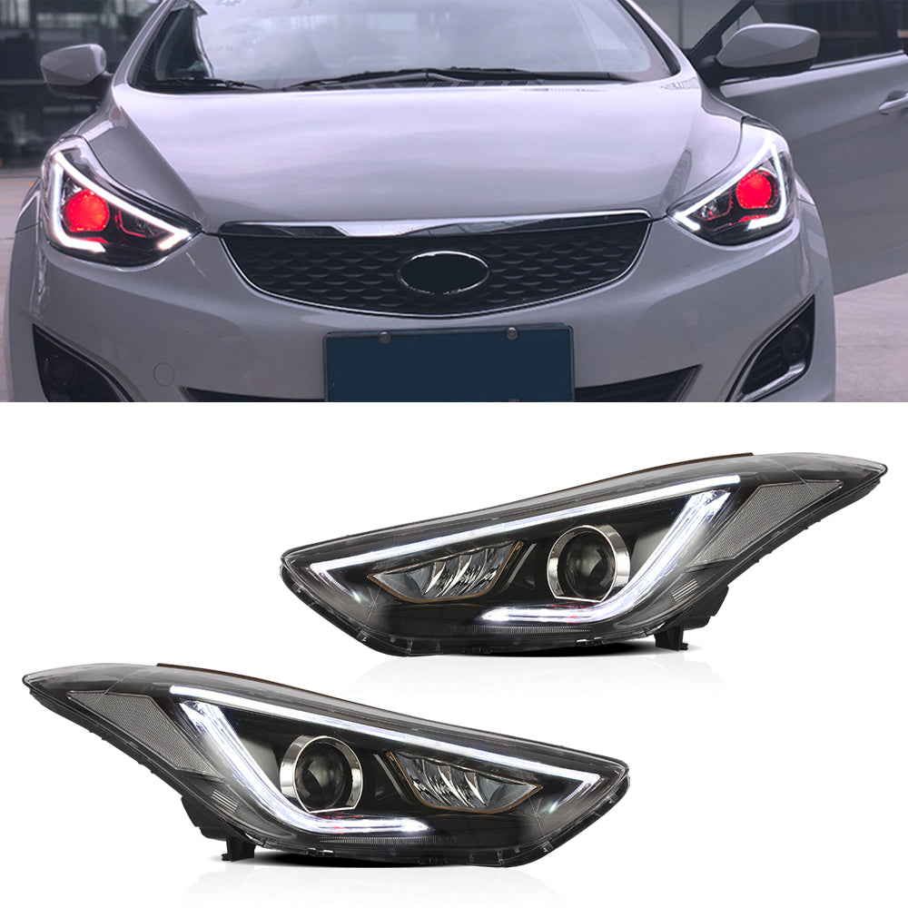 VLAND Carlamp Projector strålkastare för Hyundai Elantra (Avante MD) 2011-2015 - 6