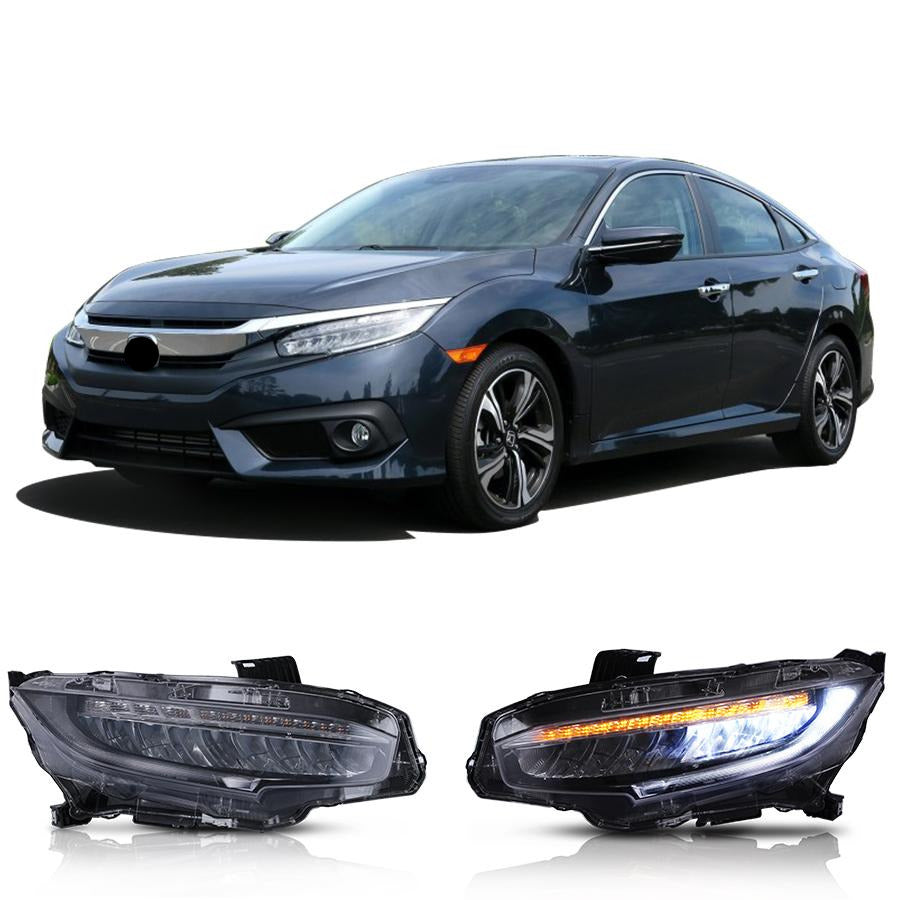 VLAND 16-21 Honda Civic Full LED strålkastare - 10