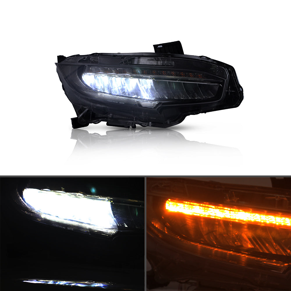 VLAND 16-21 Honda Civic Full LED strålkastare - 5