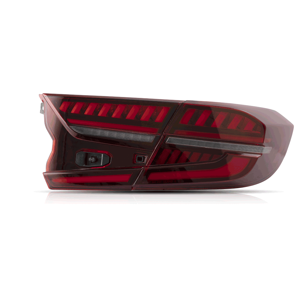 VLAND Carlamp bakljus för Honda Accord 10th 2018-up w/sequential indicators Red Lens - 2